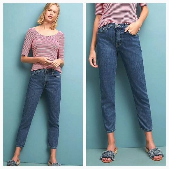 Current/Elliott Jeans THE VINTAGE CROPPED SLIM High Rise 24 Anthropologie NWT - Picture 1 of 13